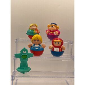 Vintage Playskool Weebles Lot Of 5 Figures 1970s Retro Toy Collectibles